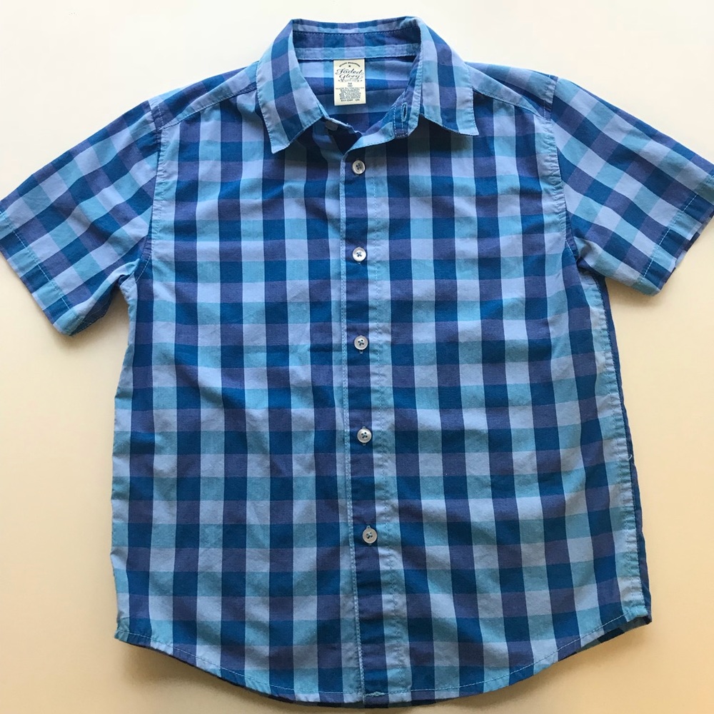 Faded Glory Paid Button Down Shirt